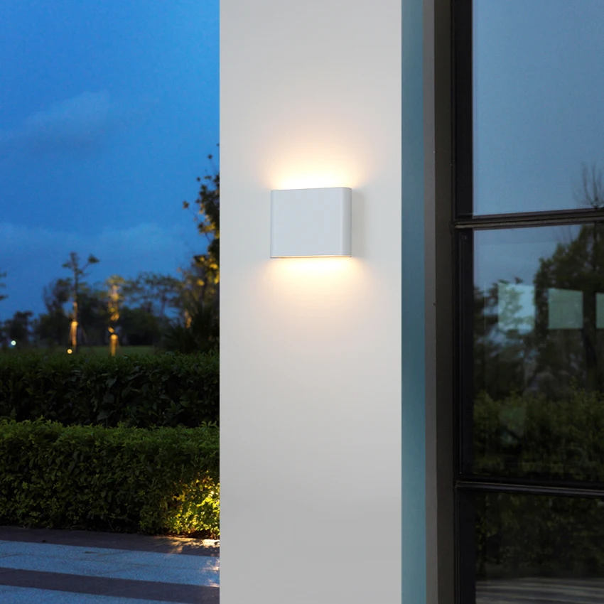 Minimalist LED Outdoor Waterproof IP65 Wall Lamp Porch Garden   Madera Decoracion Pared  Light