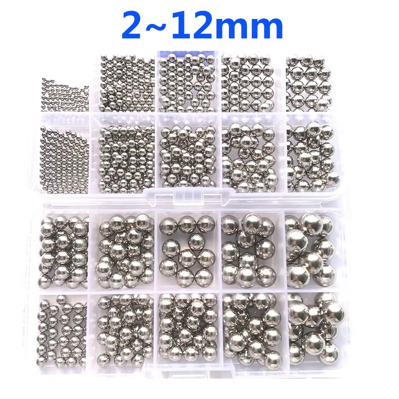 304 Stainless Steel Solid Ball 150/400/520PCS SUS Precision Bearing Steel Small Pellet Slingshot Marbles Round Smooth Slide Ball