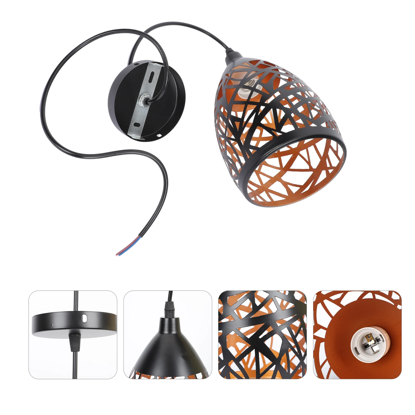

1pc Iron Art Chandelier Single Head Vintage Ceiling Light For Home Restaurant Decorative Lighting Industrial Style Retro Lamp