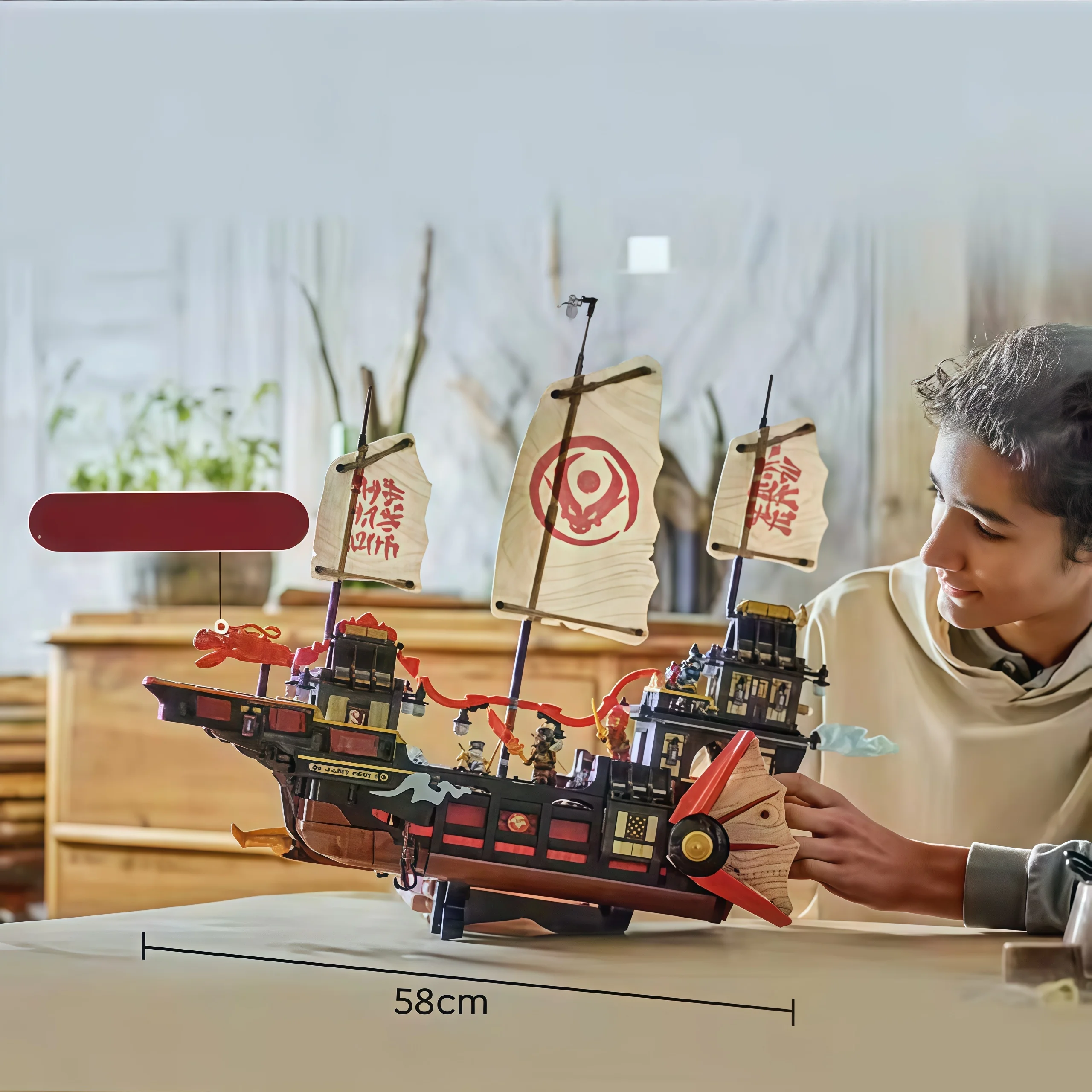 Novo 2026 Blocos de Montar Clássicos de Navio à Vela com Tema de Templo |   Brinquedo de Montagem com Blocos Interligados |   Presente de Natal Perfeito