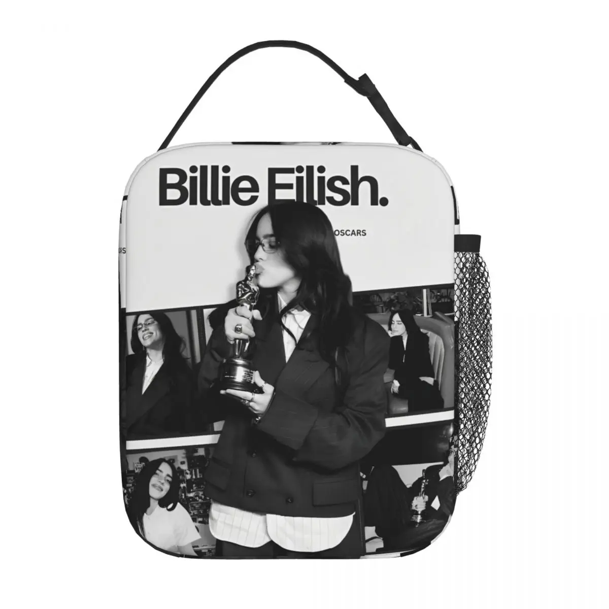 

B-Billie-Girl E-eilish Concert Insulated Lunch Bag Cooler Bag Meal Container Leakproof Tote Lunch Box Girl Boy College Outdoor