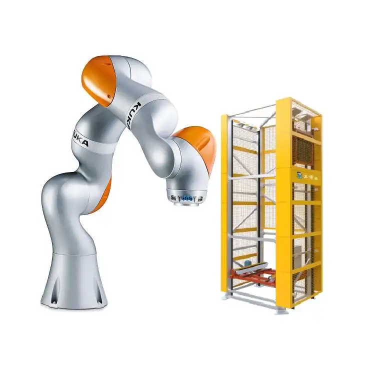 Kuka braccio robotico a 7 assi LBR iiwa 14 R820 con Robot RGV automatizzato CNGBS come Robot collaborativo