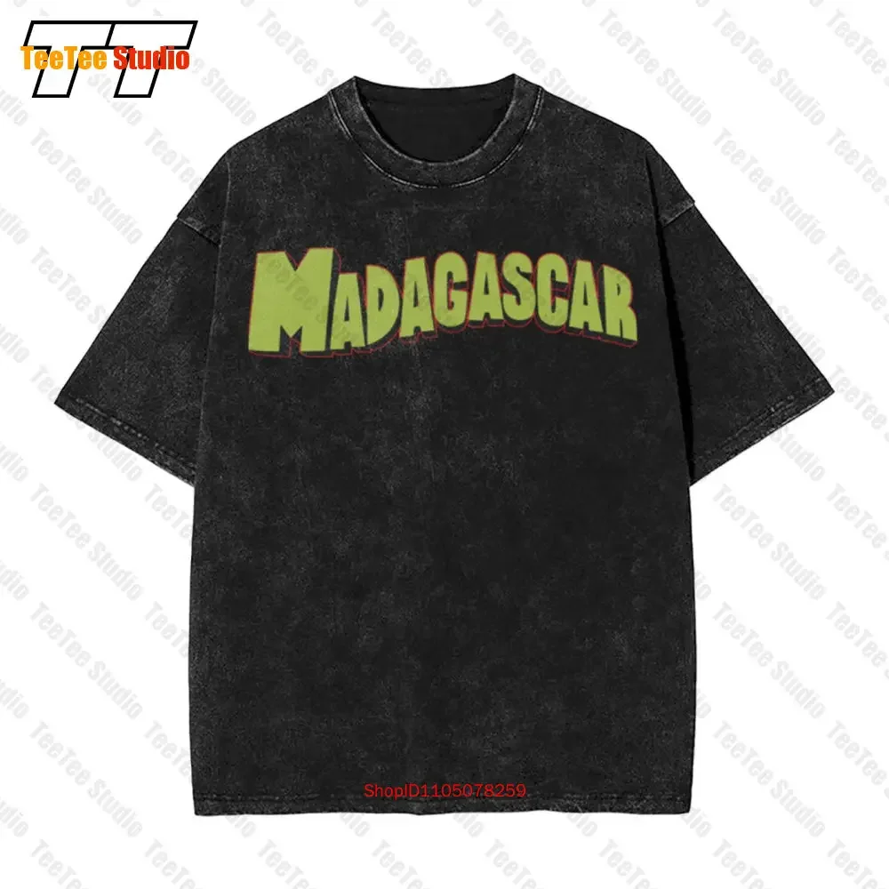 Madagascar Logo Movie Alex Julien Melman Vintage Oversized T-Shirt TFS6