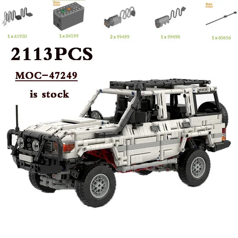 

Classic Racing MOC-47249 Land Cruiser 76 Design DIY Model 2113 Pieces Building Block Toy Racing Car Model Toy Birthday Gift