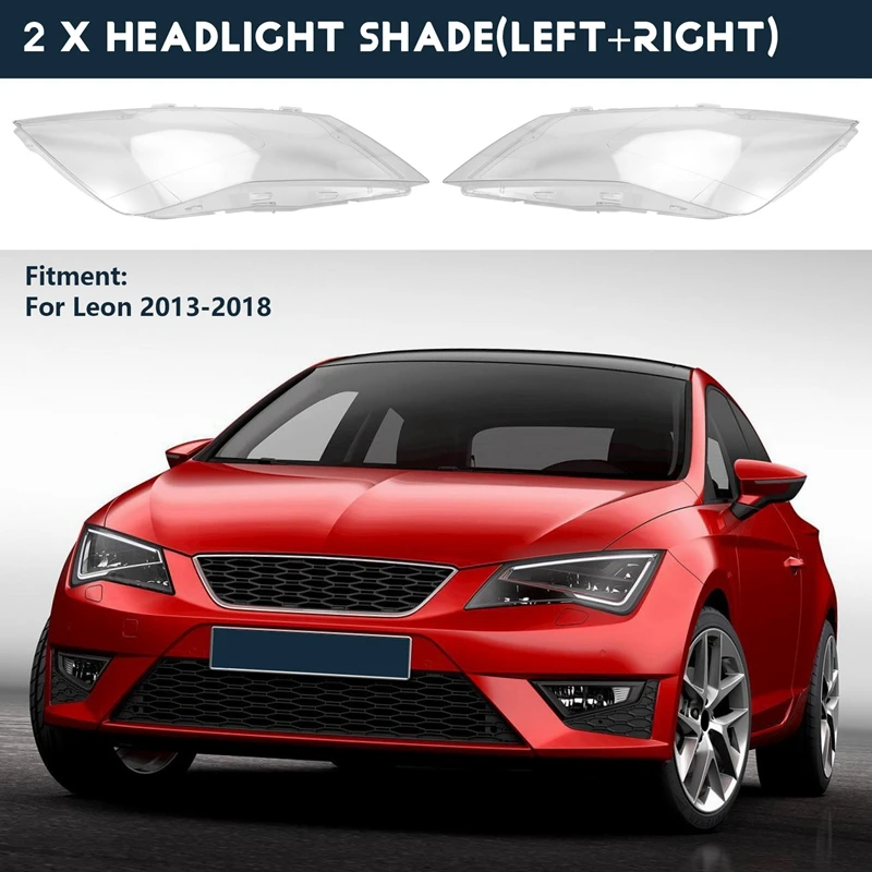 

Крышка для автомобильного налобного фонаря для Seat Leon 2013-2018, оболочка для передней фары, задний прозрачный абажур