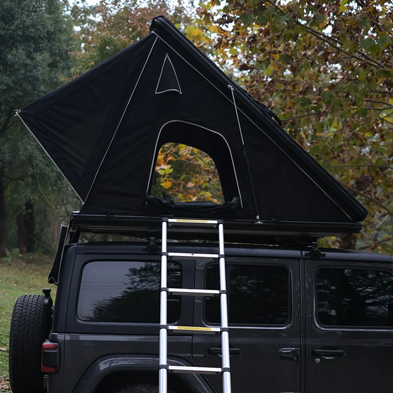 High Quality 4 Person Waterproof Triangle Clamshell Aluminum Hard Shell Rooftop Tent Customized For SUV 4x4 Offroad Camping