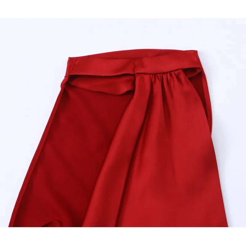 ربيع الخريف المرأة فستان طويل الساتان الرسن مثير عارية الذراعين الرسن الرقبة المرأة ميدي فستان أنيق الجانب البريدي الإناث فستان أنيق