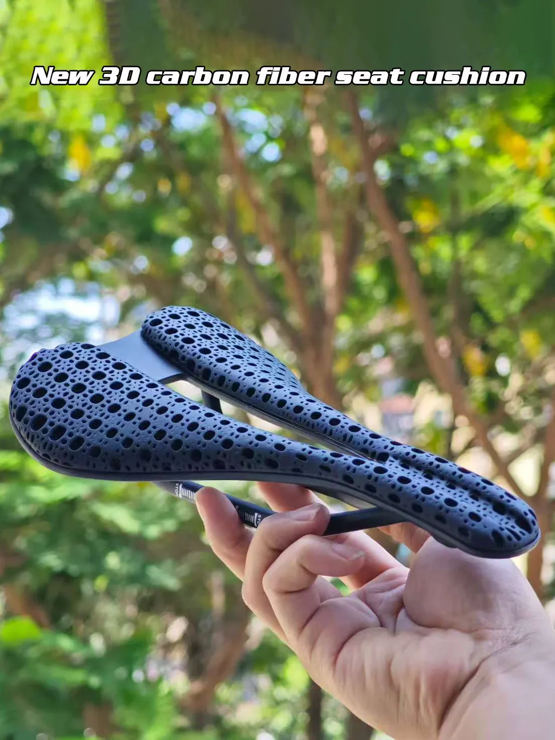 AliExpress GOLDIX 3D Printing Carbon Saddle Bicycle Ultra Light Highway MTB Racing Saddle Bicycle Cushion Bicycle Seat Accessories