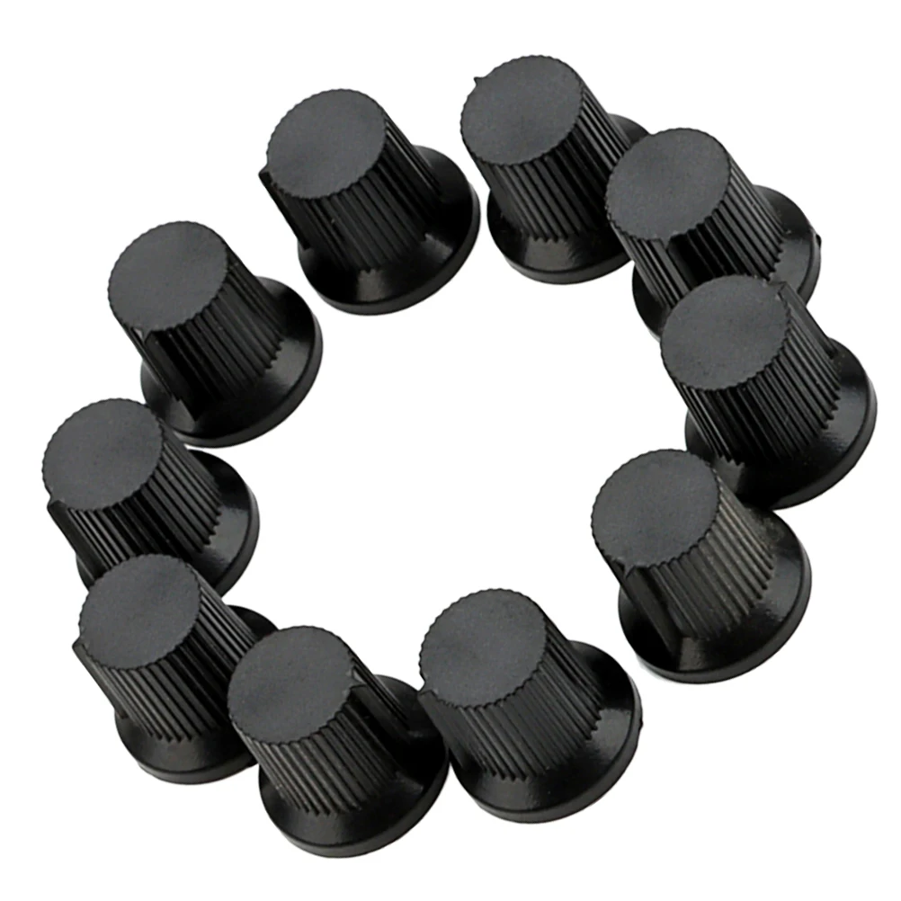 

10 Pcs Black Plastic Knob Electric Guitar Knobs Accessories Tone Volume Control Parts