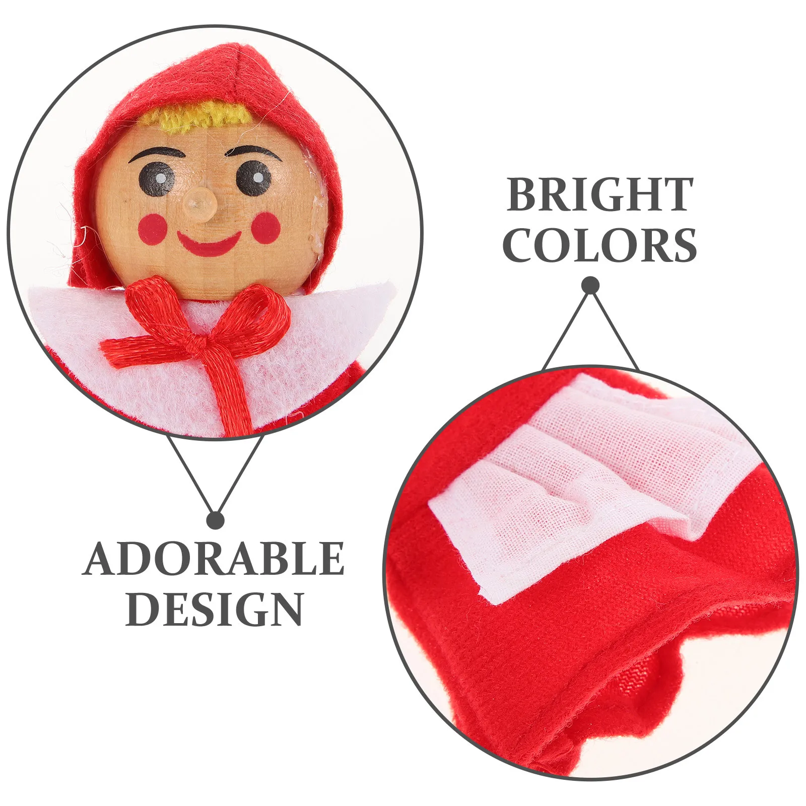 4Pcs Colorful Wooden Animal Finger Puppets Lovely Interactive Story Props for Kids Toddlers Educational Role Play Parenting Game