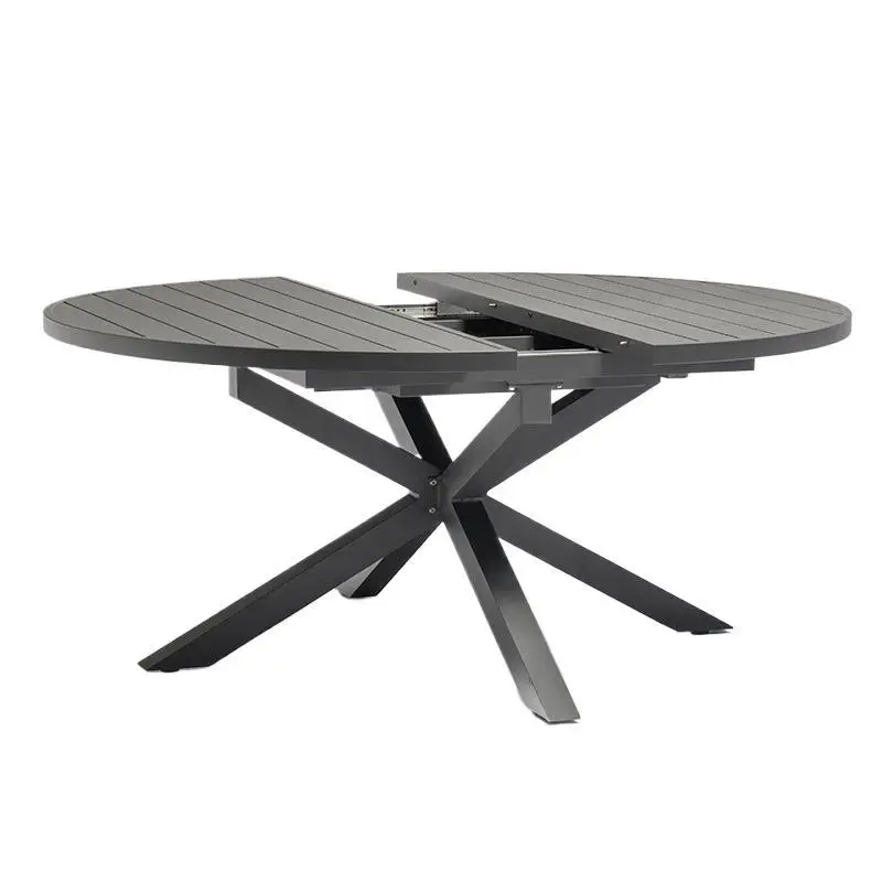 Garden leisure, aluminum alloy stretch dining table, hotel commercial, outdoor metal tables and chairs
