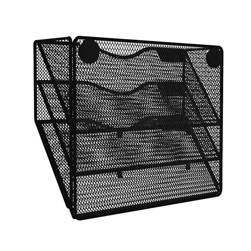 3-х уровневый магнитный держатель для файлов без сверления, без монтажа, органайзер для журналов, шкафы, папка для почты, металлическая для холодильника, офиса