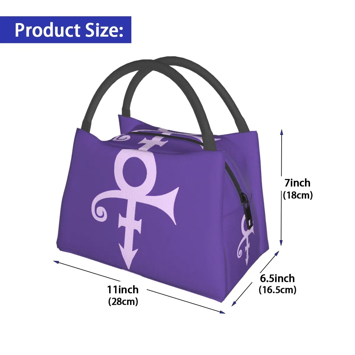 Prince Paisley Park Lunch Bag Fashion Logo Picnic Lunch Box per adulti Fashion Graphic Thermal Tote Handbags Oxford Cooler Bag