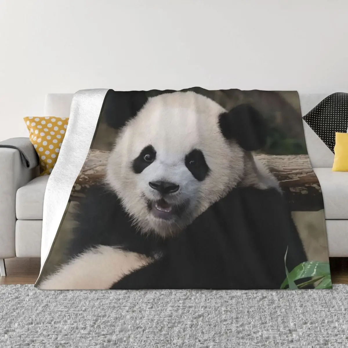 Одеяло Ruibao Huibao Panda Fubao Sisters с животными, всесезонное, устойчивое к выцветанию, настраиваемое одеяло для отеля, детской комнаты