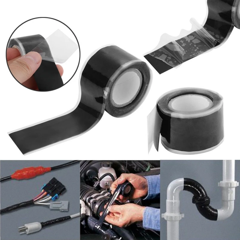Black Self-adhesive Waterproof Tape Stop Leaks Seal Repair Performance Insulating Duct Water Pipe Repair Tapes