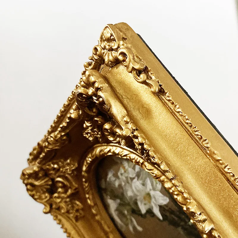 European-Style Embossed Retro Gold Resin Photo Frame Creative Picture Frame Photo Frame Wedding Combination Picture Frame Orname