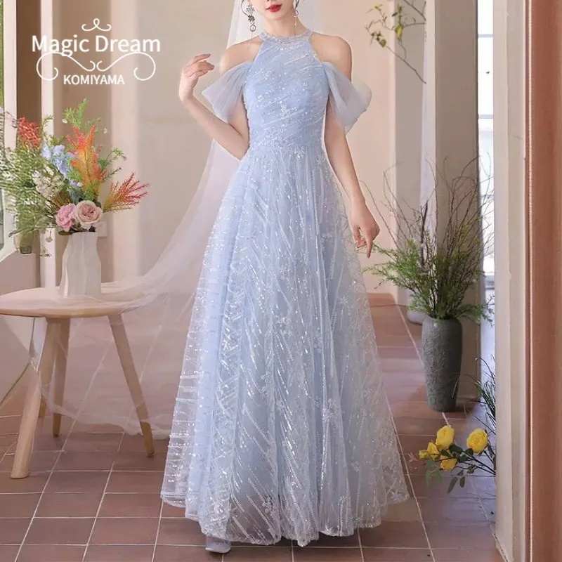 

Off Shoulder Evening Dress Female Luxury High-end Adult Ceremony Host Graduation Banquet Wed Party Temperament Prom Dresses