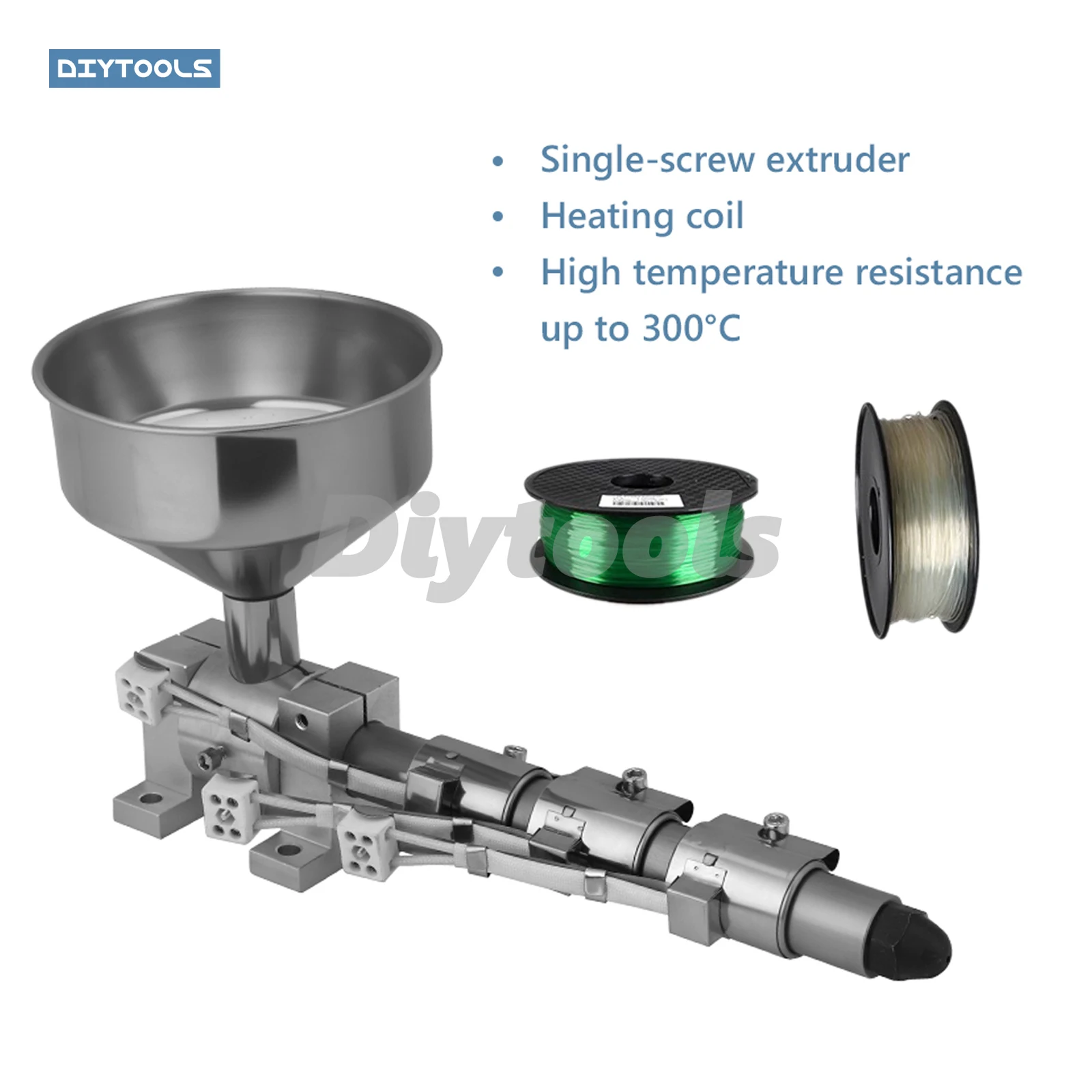 Linia drukowania 3D, drukarka 3D biurkowa, mały ekstruder, mikroekstruder do plastików, ekstruder do kleju w proszku, linia drukowania 3D, kompaktowa maszyna do plastiku.