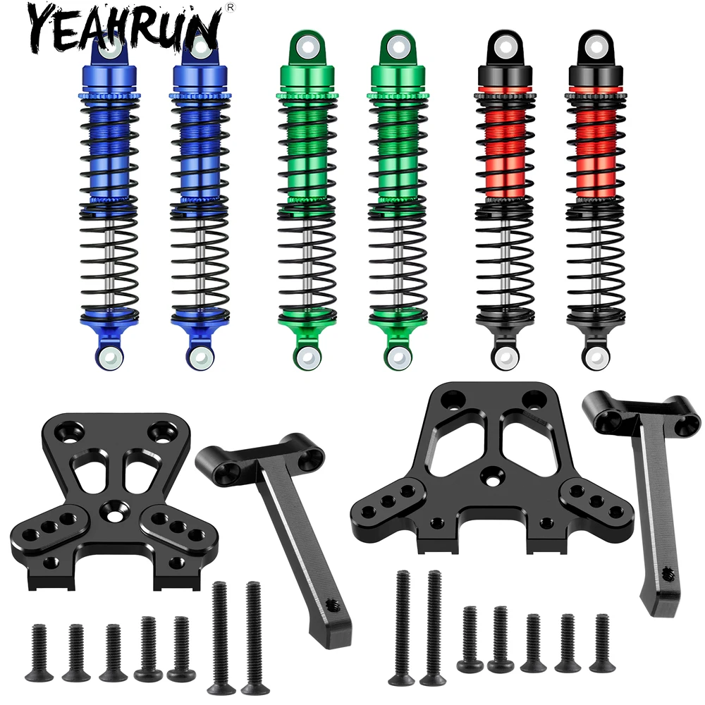 YEAHRUN Front Rear Shock Absorber Shock Tower Brackets for 1/18 Rc Car latrax teton Upgrade Parts