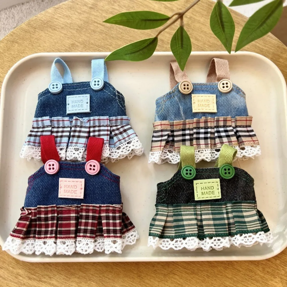

Одежда для куклы Labubu 15/17 см, наряд ручной работы, джинсовая юбка, аксессуары для кукол, вечерние, сменное платье, игра, подарок «сделай сам», игрушки