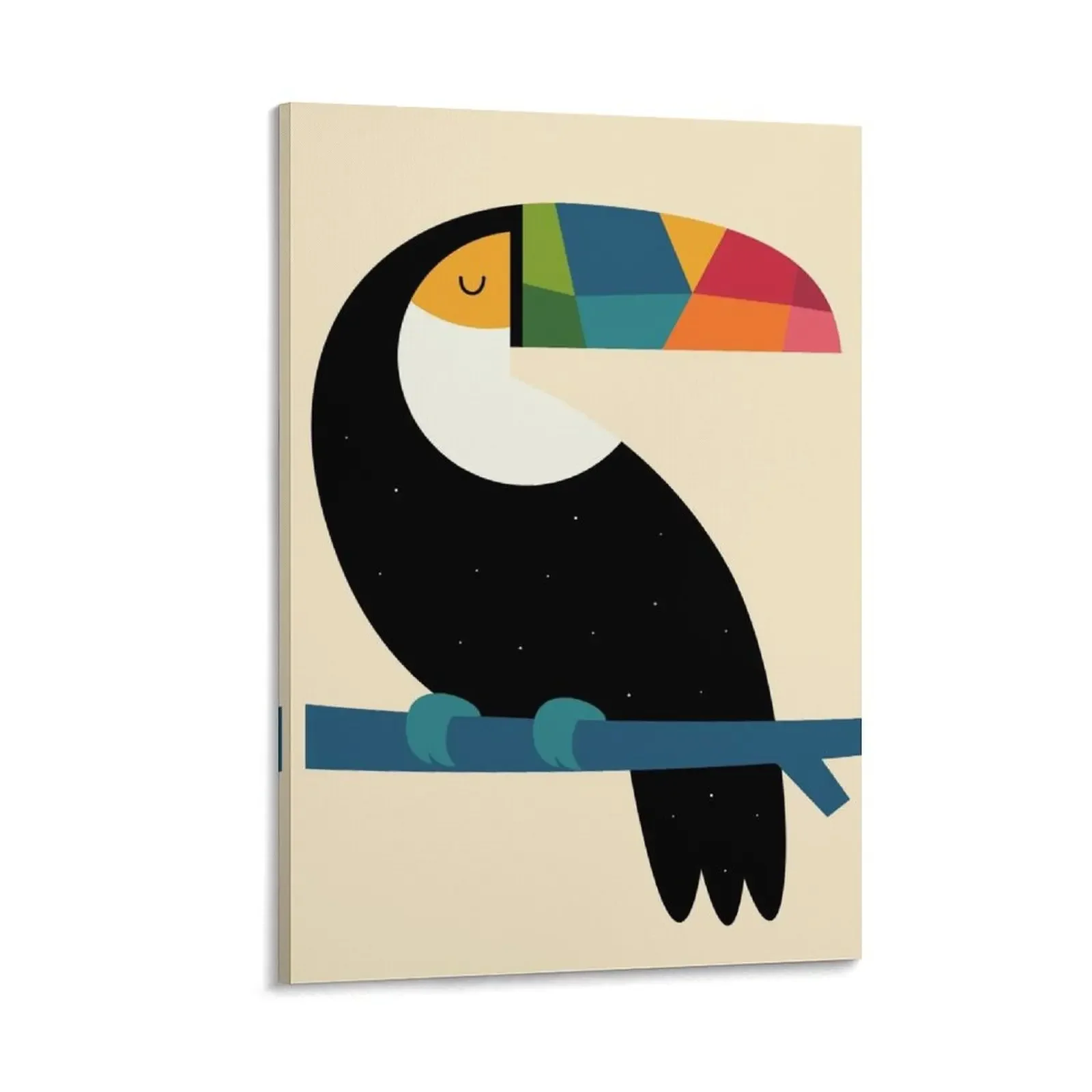 

Rainbow Toucan Canvas Painting poster anime decorative picture for living room poster mural