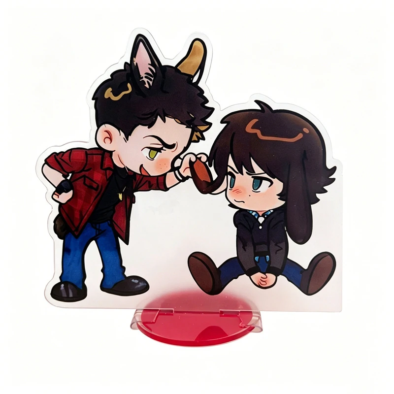 TV SPN Supernatural Sam Dean Cosplay Stand Model Plate Acrylic Desktop Figure Ornaments Accessories Figurine Decoration Props