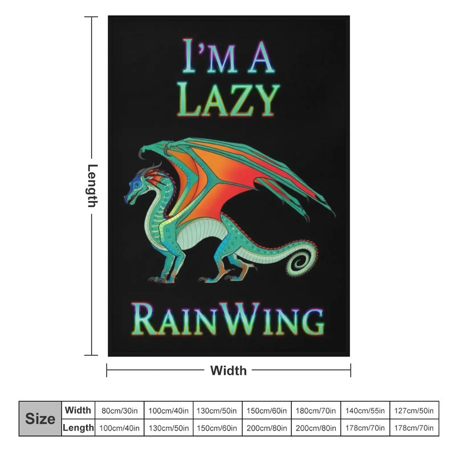 I'm a lazy rainwing wings of dragon classic Throw Blanket Sofa Soft Plush Plaid Luxury Custom Blankets