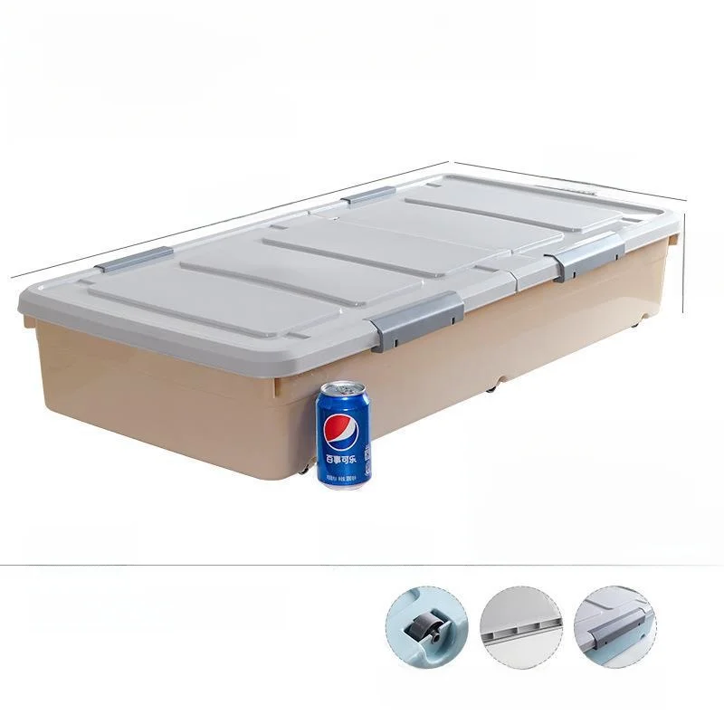 Underbed Storage Box Flat Drawer Style Home Organization Container Large Size Bed Base Storage Box Medical Kit Plastic Material image 3