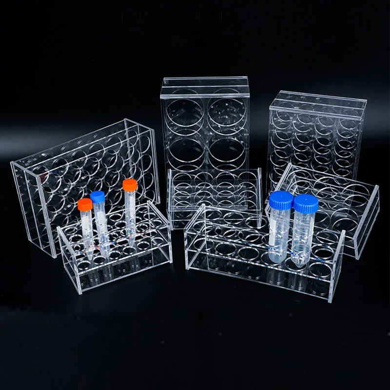 Biosharp 50ml 8/10/12/20 Well Perspex Centrifuge Tube Rack Blood Collection Tube Sample Tube Cryotube Rack Test Tube Stand