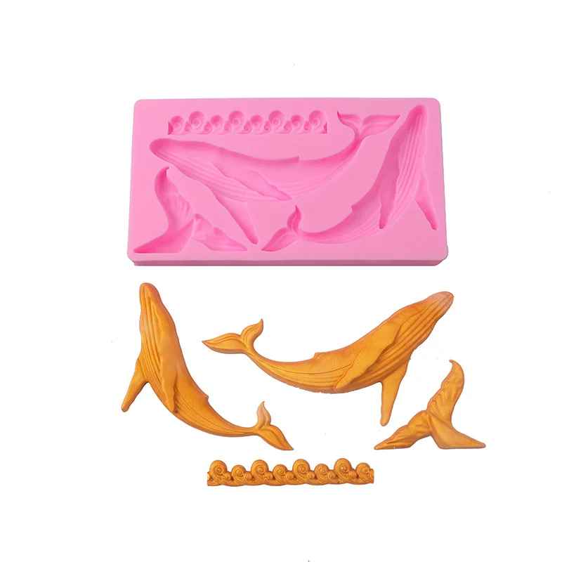 Blue Whale Silicone Mold Fondant Biscuit Candy Chocolate Mould Epoxy Resin Molds DIY Homemade Cake Decorate Kitchen Accessories