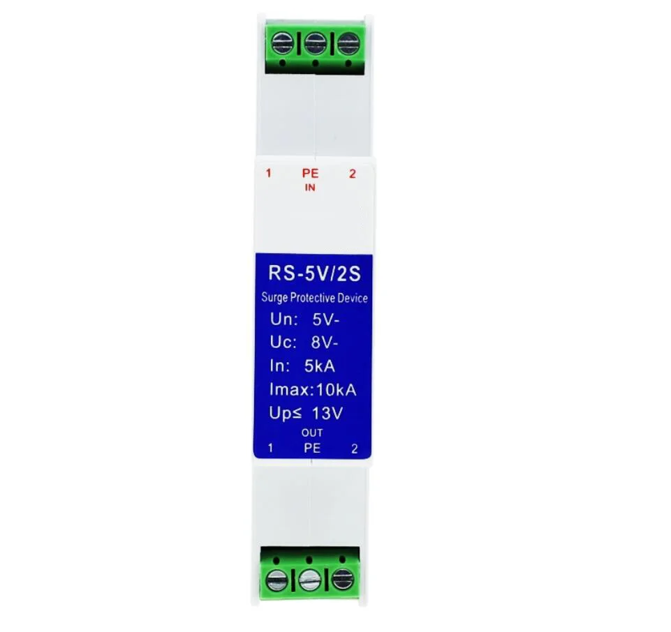 RS485 Communication Signal Surge Protector Data CAN Control Signal Lightning Arrester RS-5V/2S