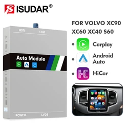 ISUDAR-Módulo Carplay sem fio para Volvo XC90, XC60, XC40, S90, S60, V90, V60, Adaptador de Atualização Carplay AI, Android Auto, Bluetooth