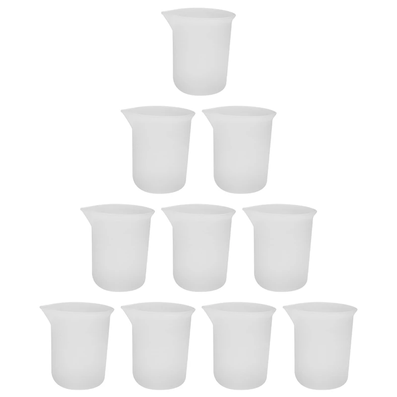 

10Pcs Silicone Measuring Cups 100 Ml Silicone Cups Non Stick Mixing Cups DIY Glue Tools Cup For Handmade Craft