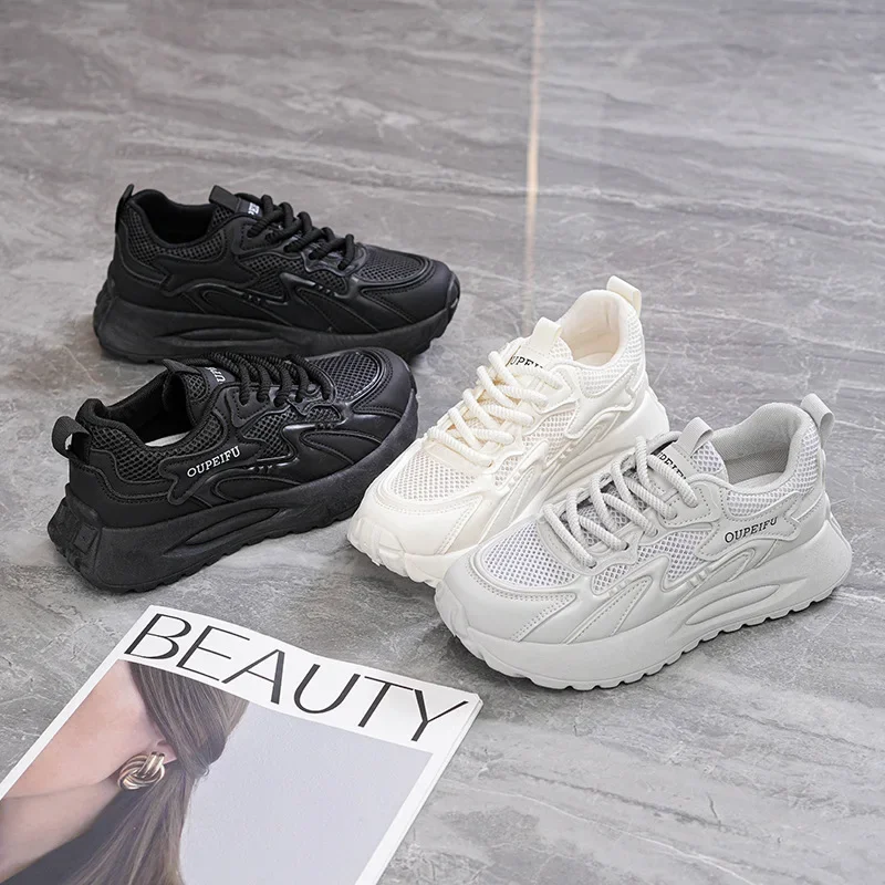 2025 Summer  New Outdoor Casual Sports Shoes Korean Edition Street Sneakers Height Increasing Casual Shoes Zapatillas De Deporte