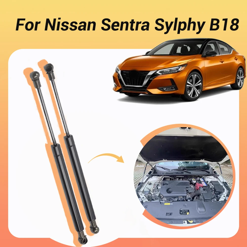 

Стойки капота для Nissan Sentra Sylphy B18 2019-настоящее время переднего двигателя, газовые пружины капота, амортизаторы, подъемные опоры, 2 шт.