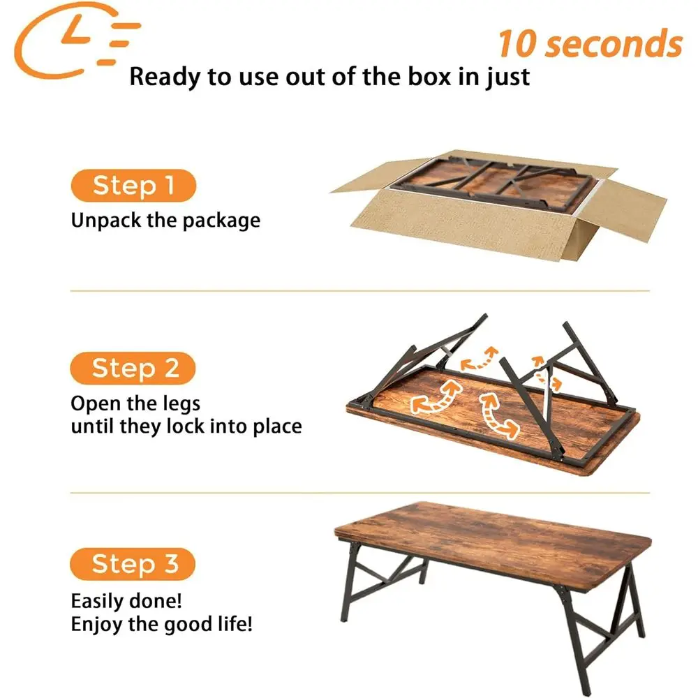طاولة قهوة محمولة قابلة للطي، مكتب أرضي منخفض الجلوس، 39.4 × 19.7 × 15.8، مناسبة لغرفة المعيشة والمنزل والقافلة والخارجية