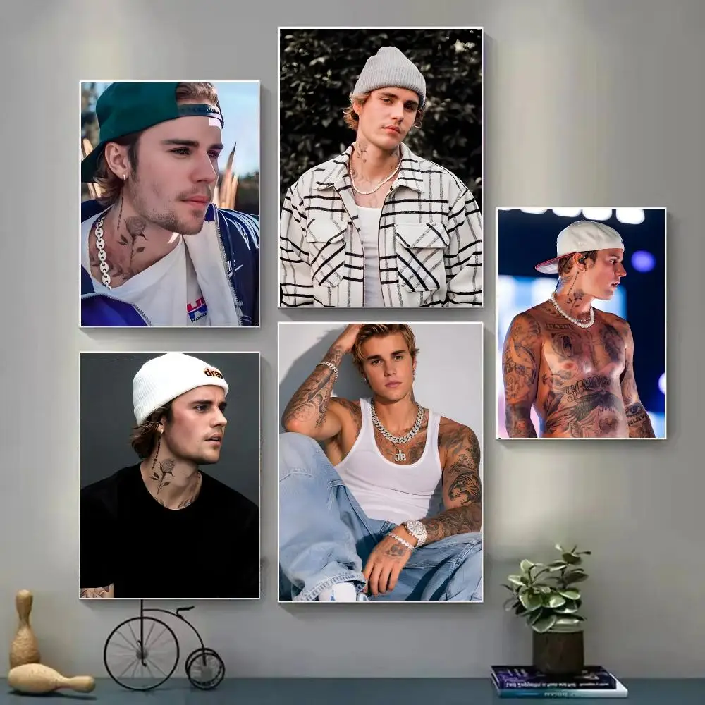 Popular Singer J-Justin Bieber Poster Poster Art With Prints Home Bedroom Living Room Decoration Gift