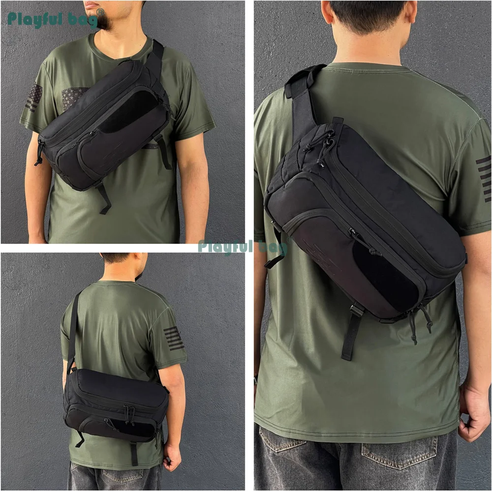 Riñonera táctica multifuncional para pecho, bandolera y cinturón - imagen 5