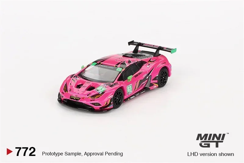 2023 데이토나 LHD 다이캐스트 모델 자동차, 미니 GT 1:64 Huracin GT3 EVO2 #83 lron Dames, 24 시간