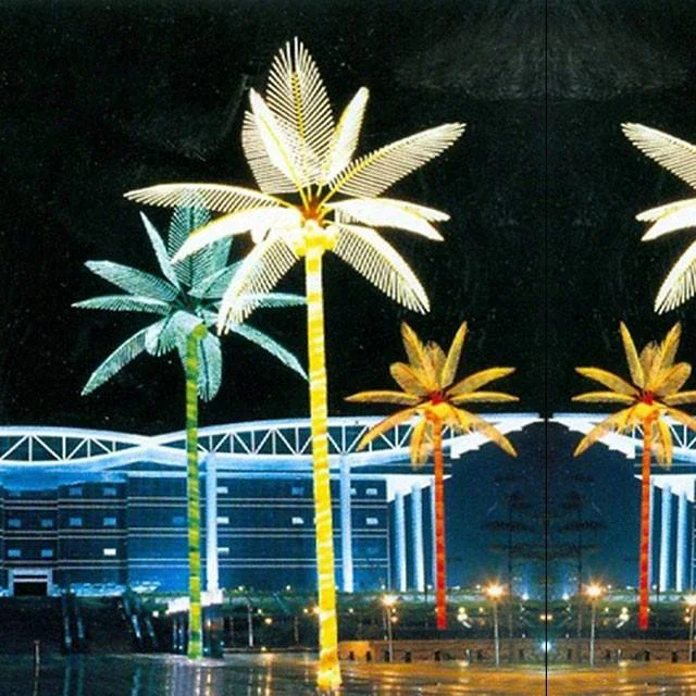 Outdoor Courtyard Decoration LED Lighted Palm Tree