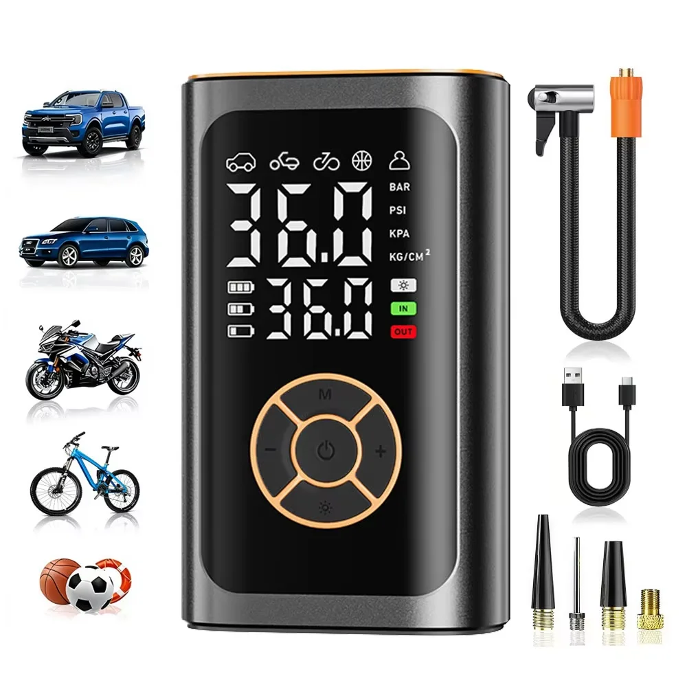 Pompa di aria per auto 12V 150PSI Compressore d'aria Pompa di gonfiaggio per pneumatici portatile senza fili elettrica per palla per pneumatici per auto da bicicletta per moto
