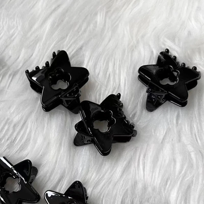 Star Hair Clips Sweet Hollow Star Hair Claw Barrettes Hair Catch Clamps Daily Wearing Party Accessories for Womens Girls