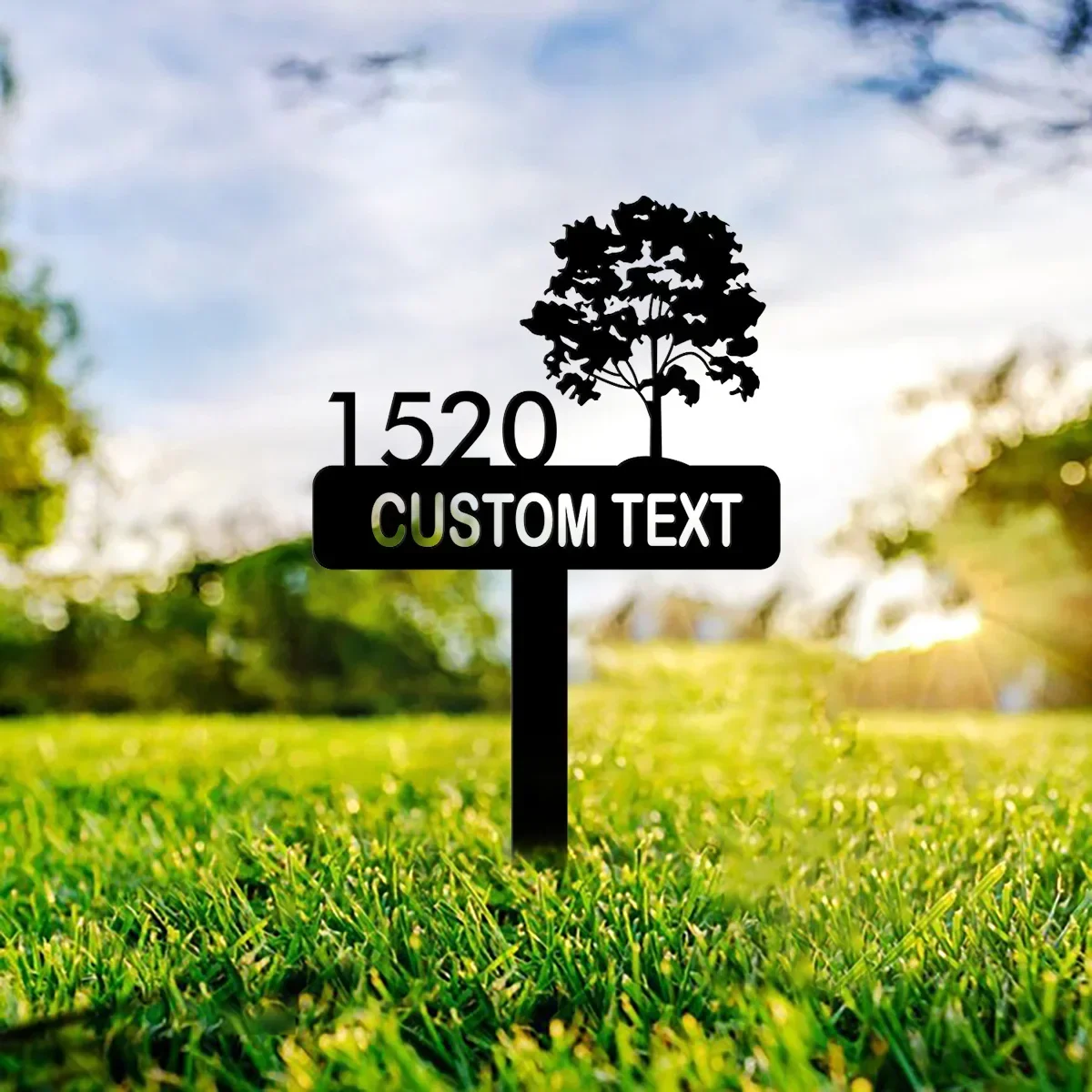 Custom - Metal Garden Stake Sign, Personalized Metal Garden Sign With Stakes