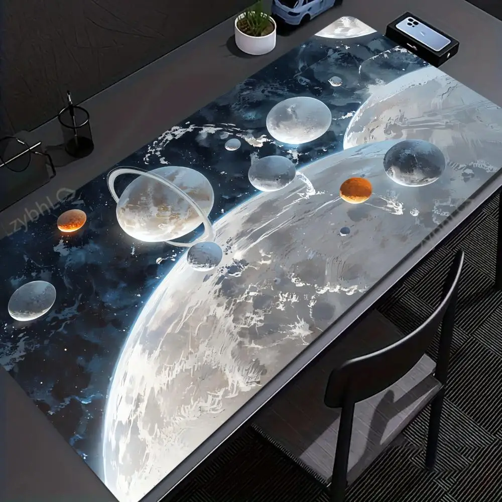 

Solar System Planets Mouse Pad Large Gaming Accessory XXL Rubber Deskmat HD Non-Slip Computer Keyboard Mat Laptop Long Mousepad