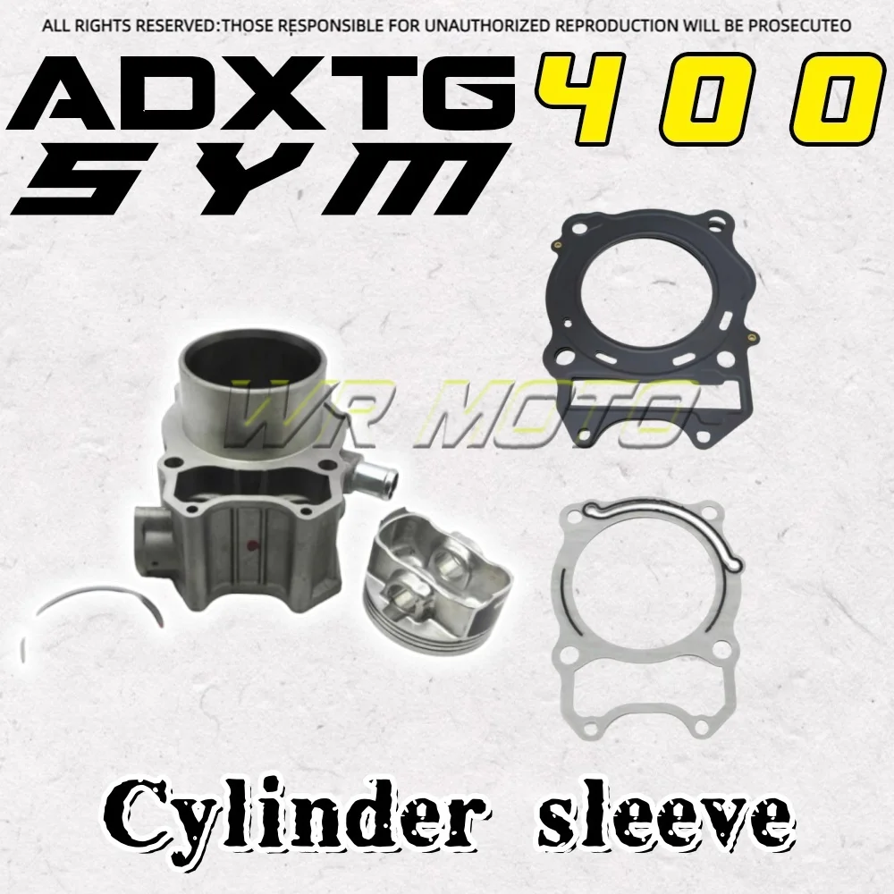 The SYM ADXTG 400 large scooter engine includes a cylinder, piston, piston rings, and a complete set of gaskets.