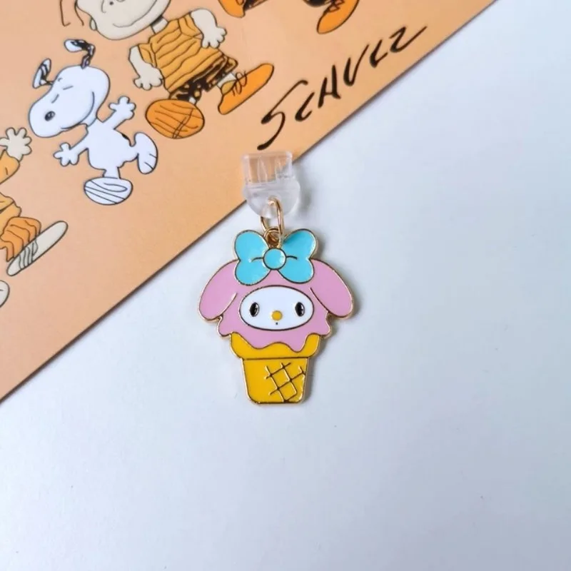 Sanrio Kuromi Metal Phone Anti-Dust Plug for Iphone Android Type-c Cartoon Silicone Phone Charging Port Dust Pendant