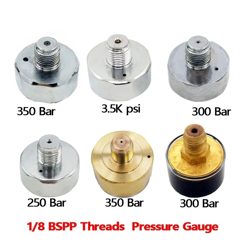 HPA Compressed Air Mini Micro Pressure Gauge Manometre Manometer W/1/8BSPP(G1/8),1/8NPT Small Profile