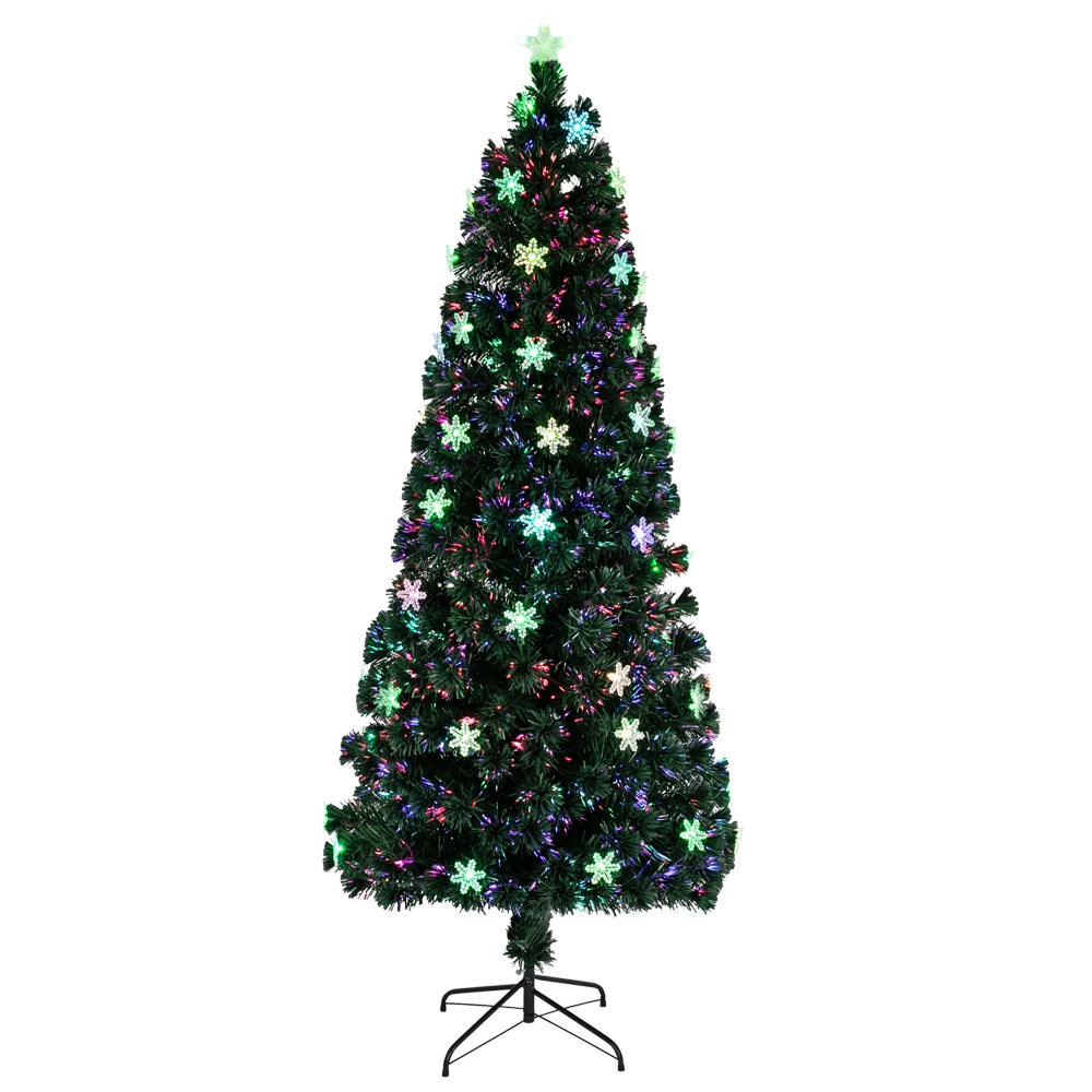 

7FT Small Light Fiber Optic Christmas Tree 290 Branches, Discover the Enchanting Beauty of the Traditional, Festive