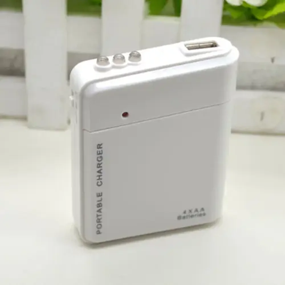 New USB Emergency Portable 4 AA Battery Power Charger for Android Cell Phone iPhone