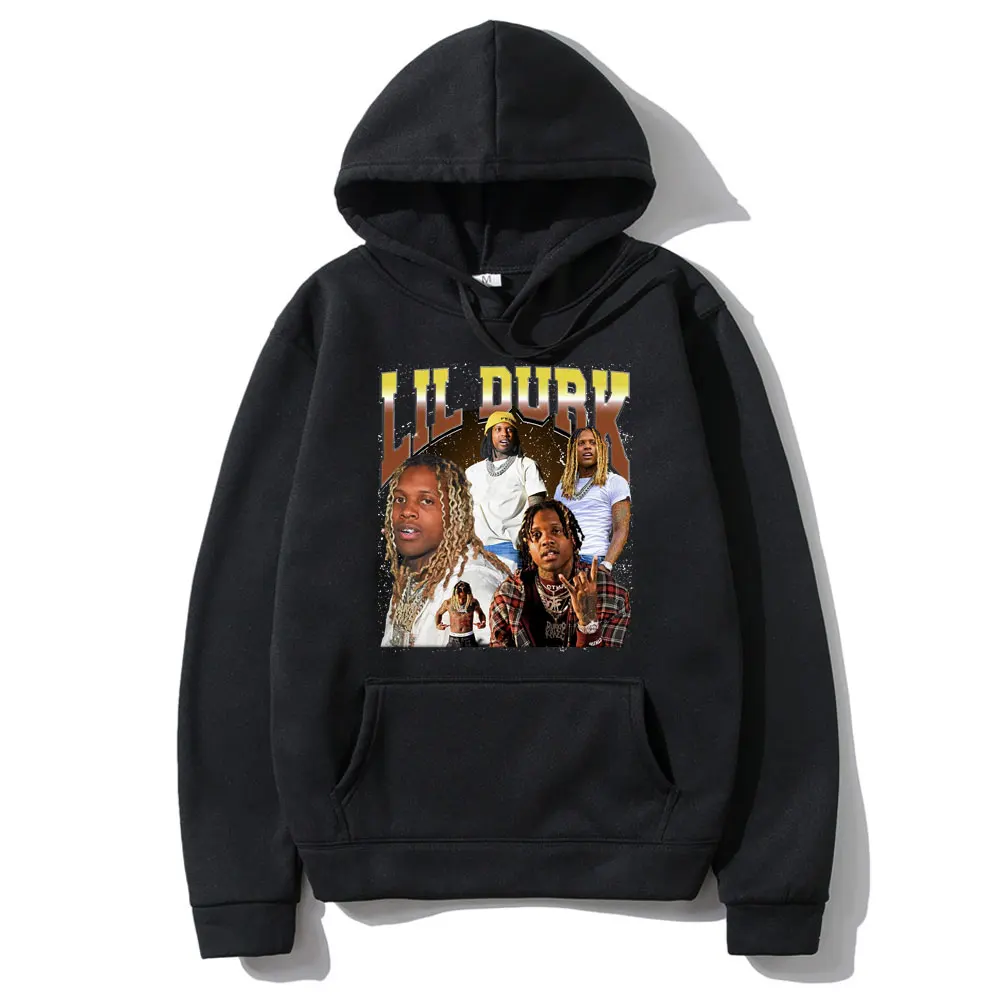 

Limited Rapper Lil Durk Hip Hop Oversized Hoodie Man Fashion Harajuku Sweatshirt Men Women Vintage Casual Hoodies 90s Streetwear